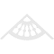 Ekena Millwork Pitch Classic Wagon Wheel Architectural Grade PVC Gable Pediment, 60"W x 27 1/2"H x 1"P (11/12) GPP060X028X100CWW - alternate 4